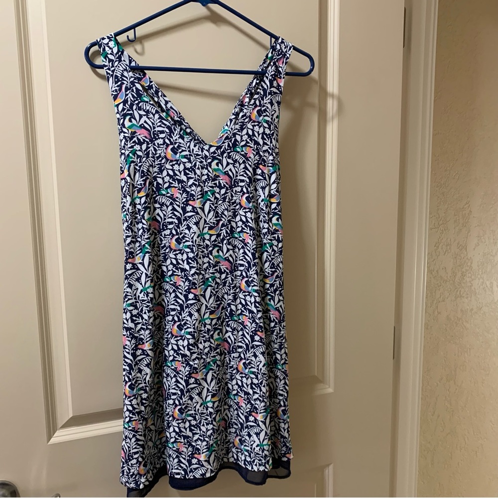 LOFT Criss Cross Back Swing Dress - Medium
